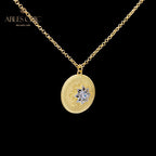 Pendentif étoile en filigrane à motif en soie 5855