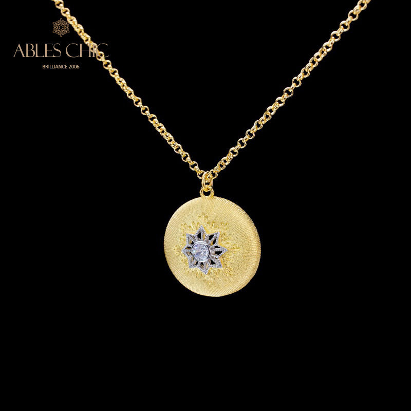 Pendentif étoile en filigrane à motif en soie 5855