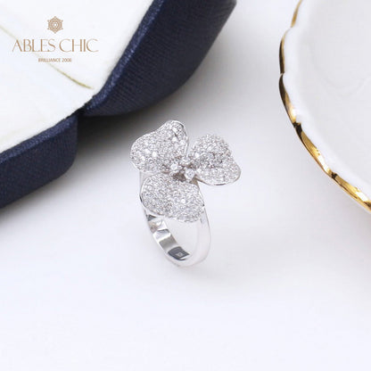 Bague Pétale de Rose Pavée 5303