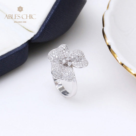 Bague Pétale de Rose Pavée 5303