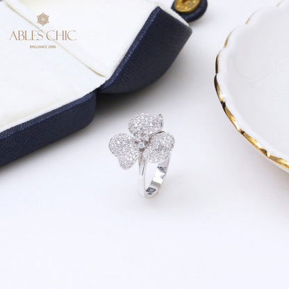 Bague Pétale de Rose Pavée 5303