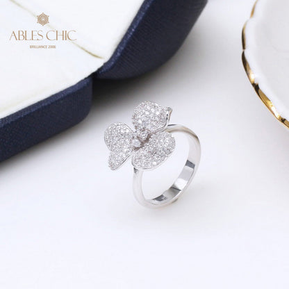 Bague Pétale de Rose Pavée 5303