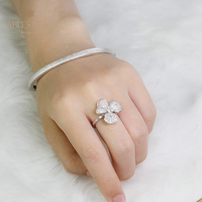 Bague Pétale de Rose Pavée 5303