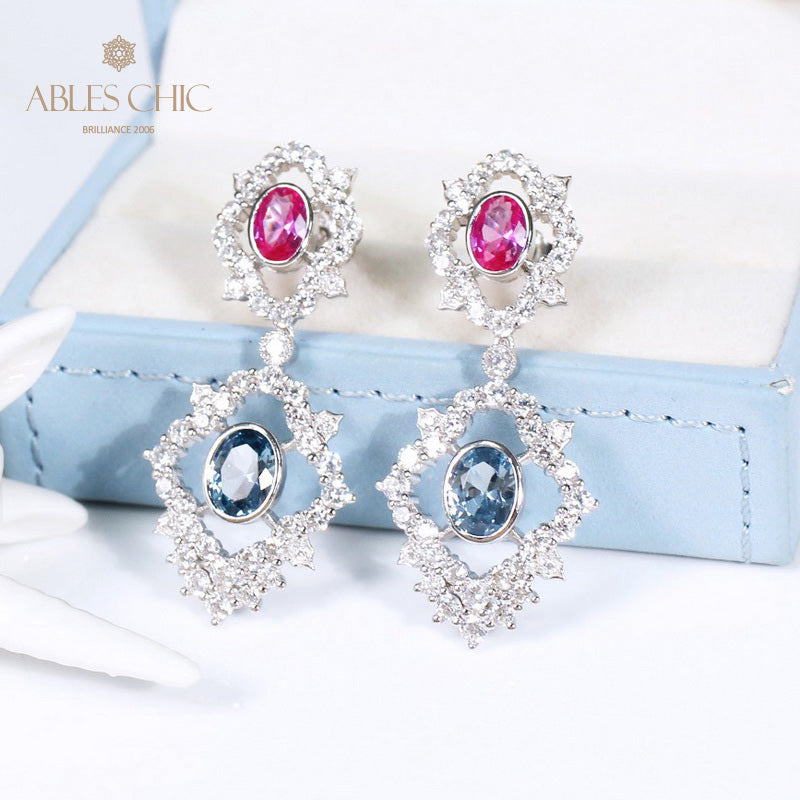 Boucles d'oreilles Chanderlier à pierres ovales 5145