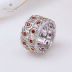 Bague avec accents de rubis 5290