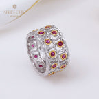 Bague avec accents de rubis 5290