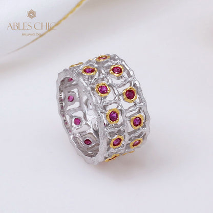 Bague avec accents de rubis 5290