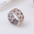 Bague avec accents de rubis 5290