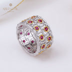 Bague avec accents de rubis 5290