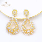 Boucles d'oreilles Chanderlier en dentelle ajourée 5193