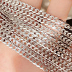 Chaîne gourmette Rombo taille diamant 50 cm 6060