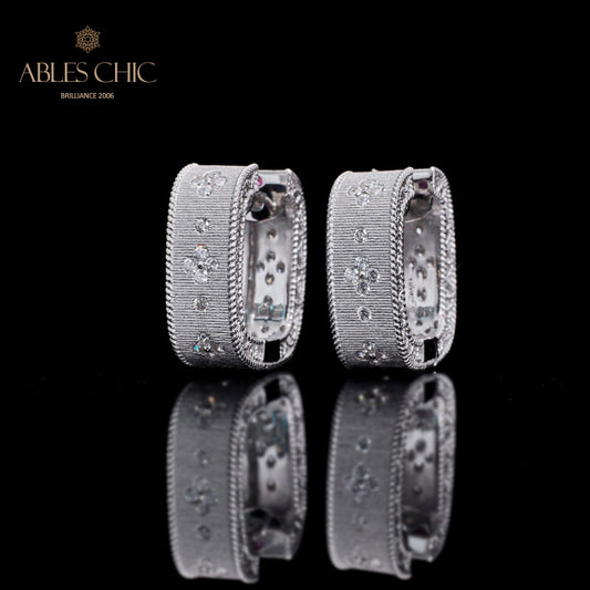 Boucles d'oreilles Trèfle Zircon 5773