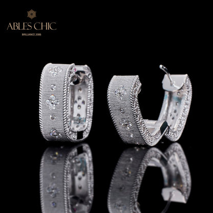 Boucles d'oreilles Trèfle Zircon 5773