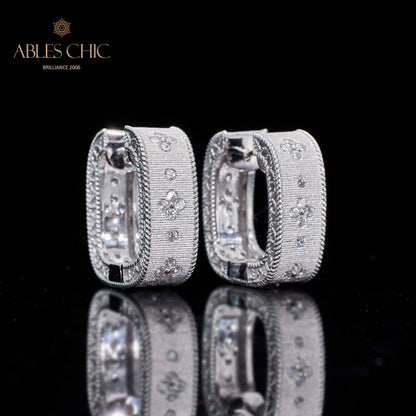 Boucles d'oreilles Trèfle Zircon 5773