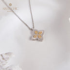 Collier trèfle pavé CZ 6126