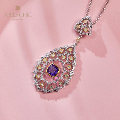 Collier lustre en filigrane de dentelle 6022