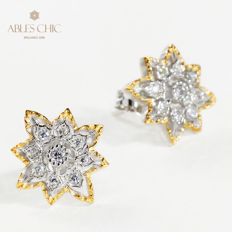 Boucles d'oreilles fleurs étoilées 5004