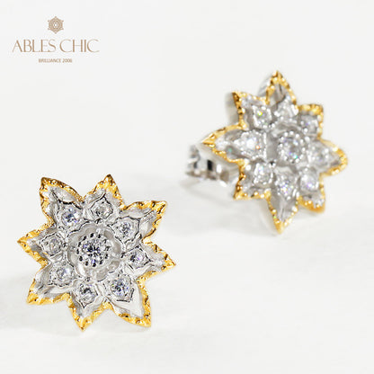 Boucles d'oreilles fleurs étoilées 5004