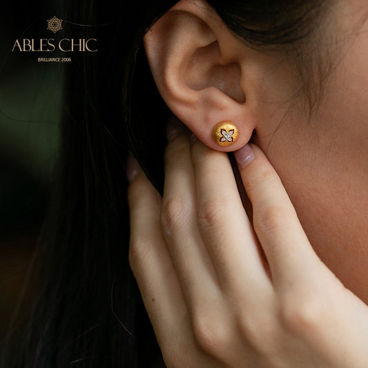 Boucles D'oreilles Soyeuses Dôme Trèfle 5087