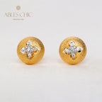 Boucles D'oreilles Soyeuses Dôme Trèfle 5087