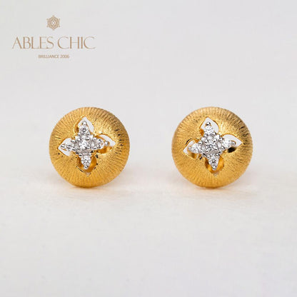 Boucles D'oreilles Soyeuses Dôme Trèfle 5087