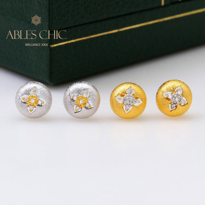 Boucles D'oreilles Soyeuses Dôme Trèfle 5087