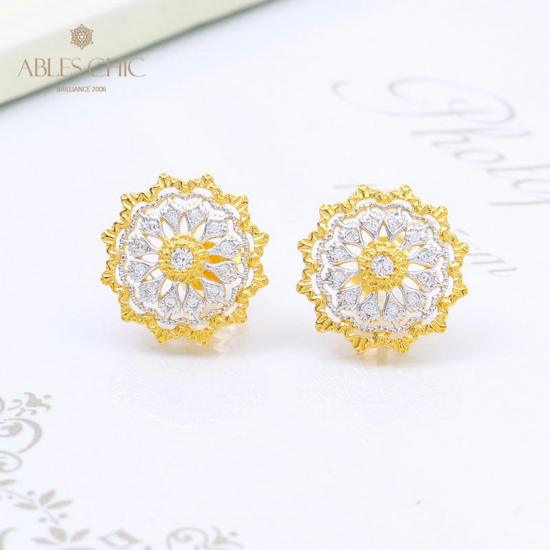 Boucles d'oreilles tempérament floral étoilé 5537