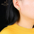 Boucles d'oreilles tempérament floral étoilé 5537