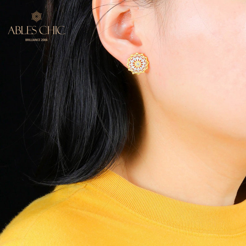 Boucles d'oreilles tempérament floral étoilé 5537