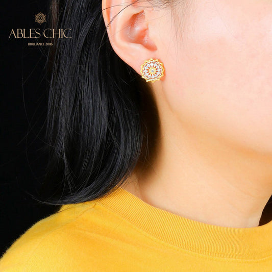 Boucles d'oreilles tempérament floral étoilé 5537