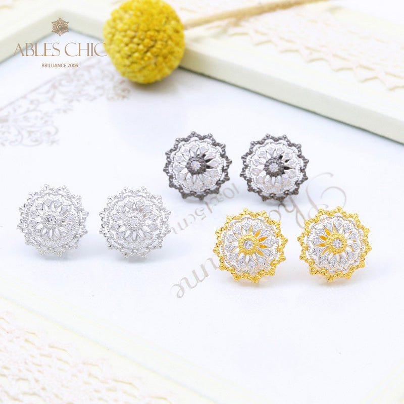 Boucles d'oreilles tempérament floral étoilé 5537