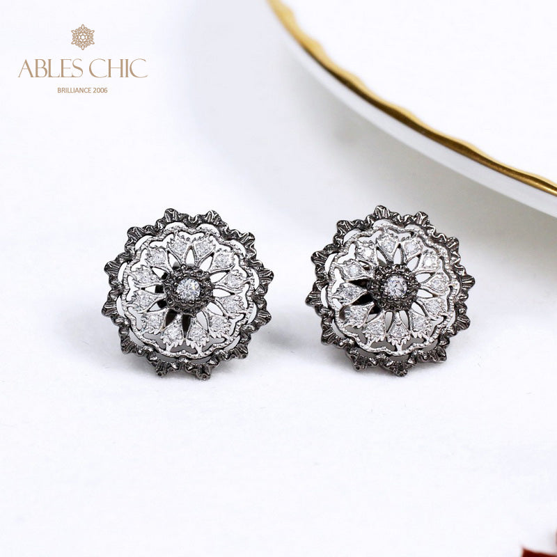 Boucles d'oreilles tempérament floral étoilé 5537