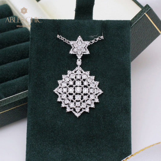 Collier Étoilé Filigrane Nid d'Abeille 5007
