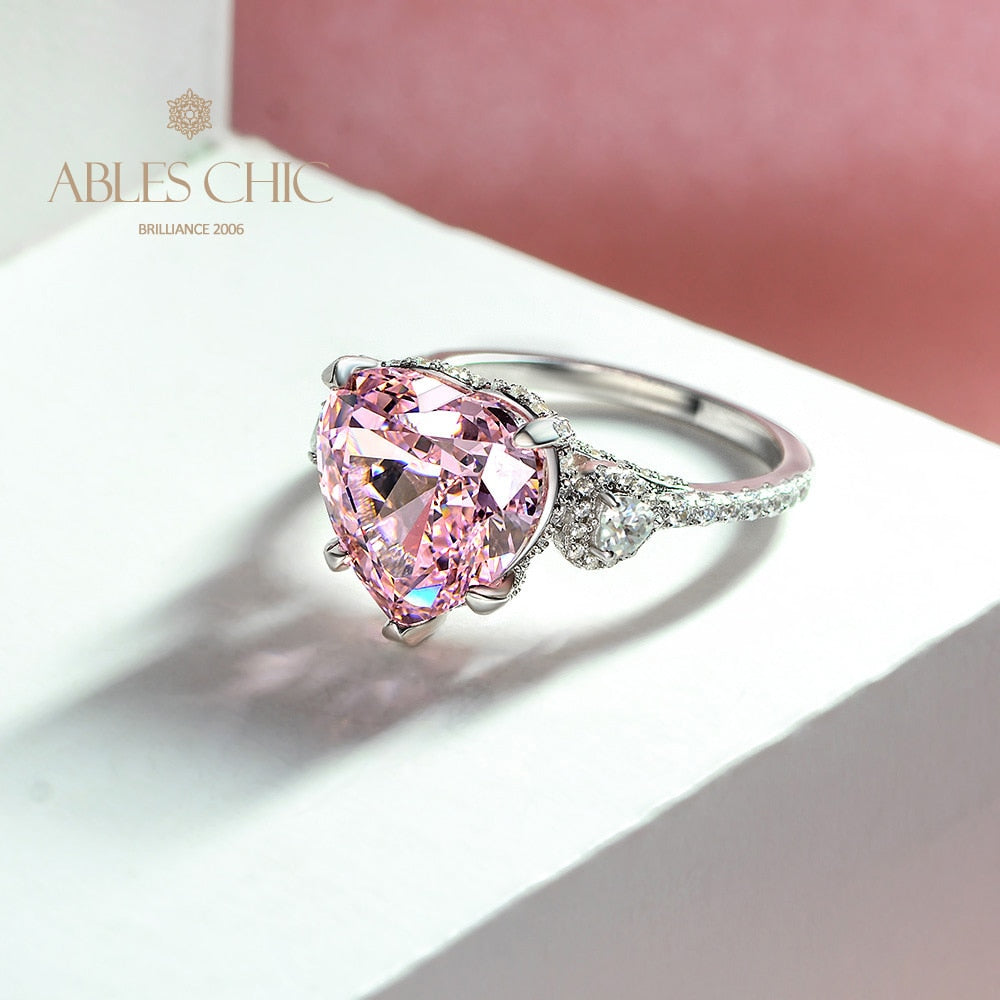 Bague de mariage saphir rose R0926