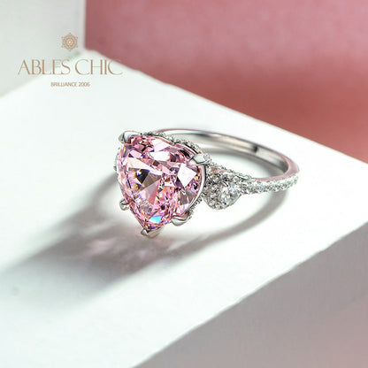 Bague de mariage saphir rose R0926