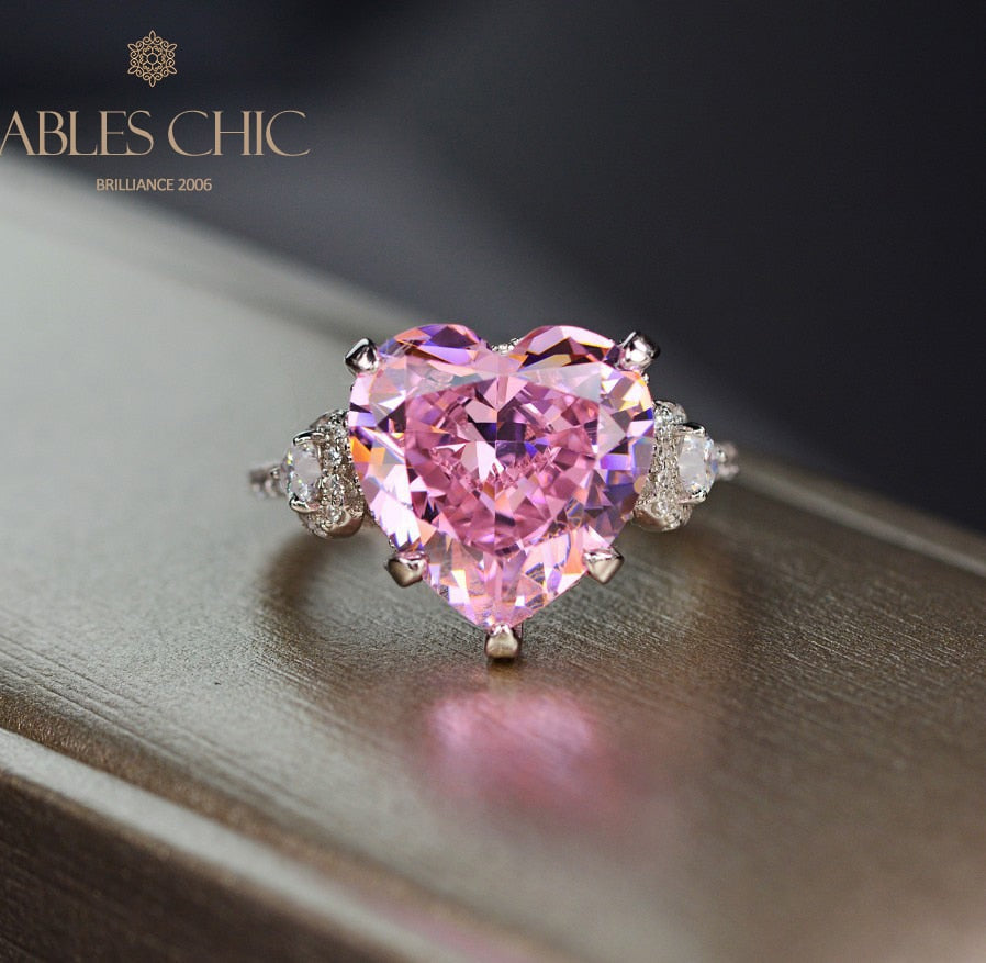 Bague de mariage saphir rose R0926