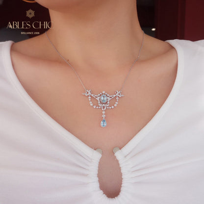 Collier Floral Topaze Naturelle 6062