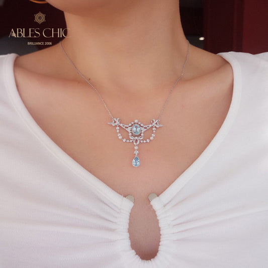 Collier Floral Topaze Naturelle 6062