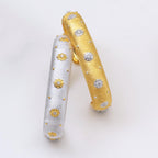 Bracelet jonc étoiles texture tissu 5126