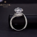 Bague de mariage solitaire poire R0934