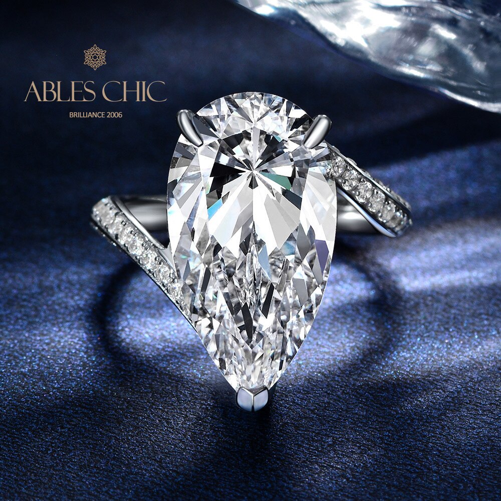 Bague de mariage solitaire poire R0934