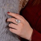Bague de mariage solitaire poire R0934