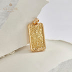 Pendentif médaillon en or oblong uniquement