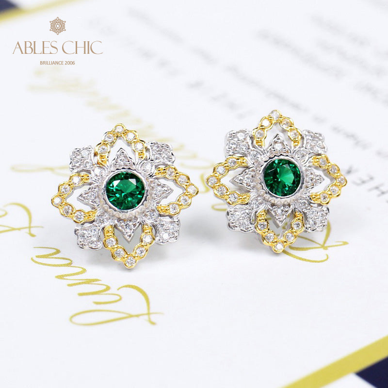 Boucles d'oreilles en filigrane de trèfles emblématiques 5535