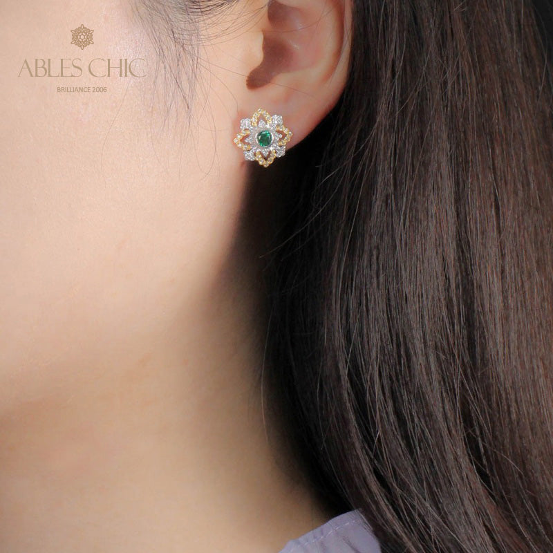 Boucles d'oreilles en filigrane de trèfles emblématiques 5535