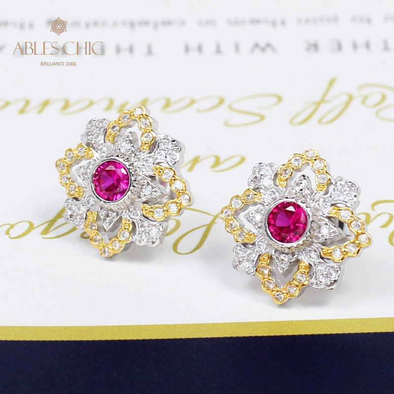 Boucles d'oreilles en filigrane de trèfles emblématiques 5535