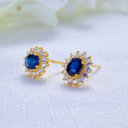 Boucles d'oreilles florales rubis naturel 5816