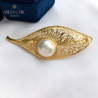 Pendentif feuille en filigrane de perles Mabe 5844