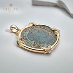 Pendentif pièce de monnaie en lire romaine uniquement