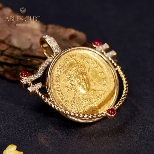 Pendentif médaillon d’artefact byzantin uniquement